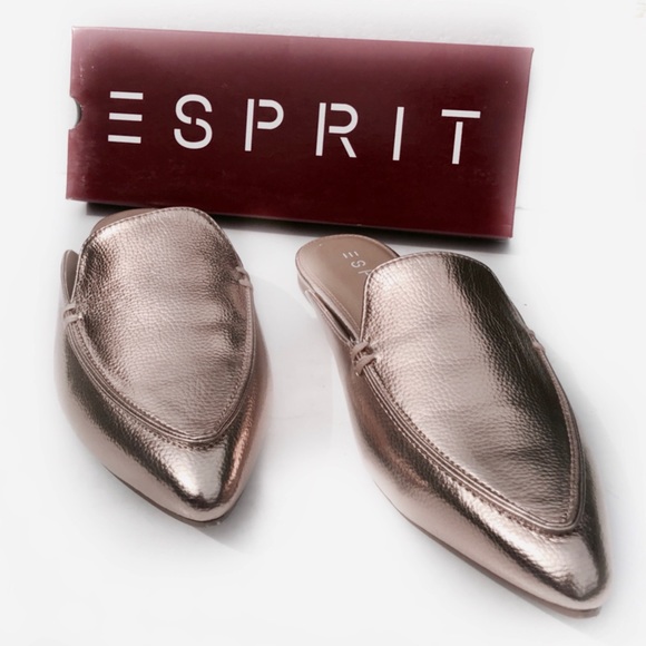 NIB Esprit rose gold Mules - Picture 2 of 8